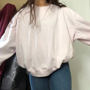 Oversized Pink Crew Neck